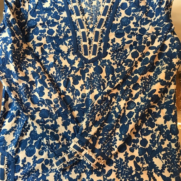 Cynthia Rowley batik style cotton blouse 💙 - Picture 6 of 10